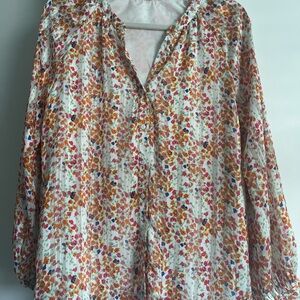 Vibrant Flowered Top